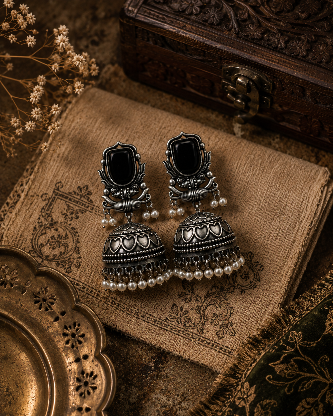 Noor Pearl Jhumkas