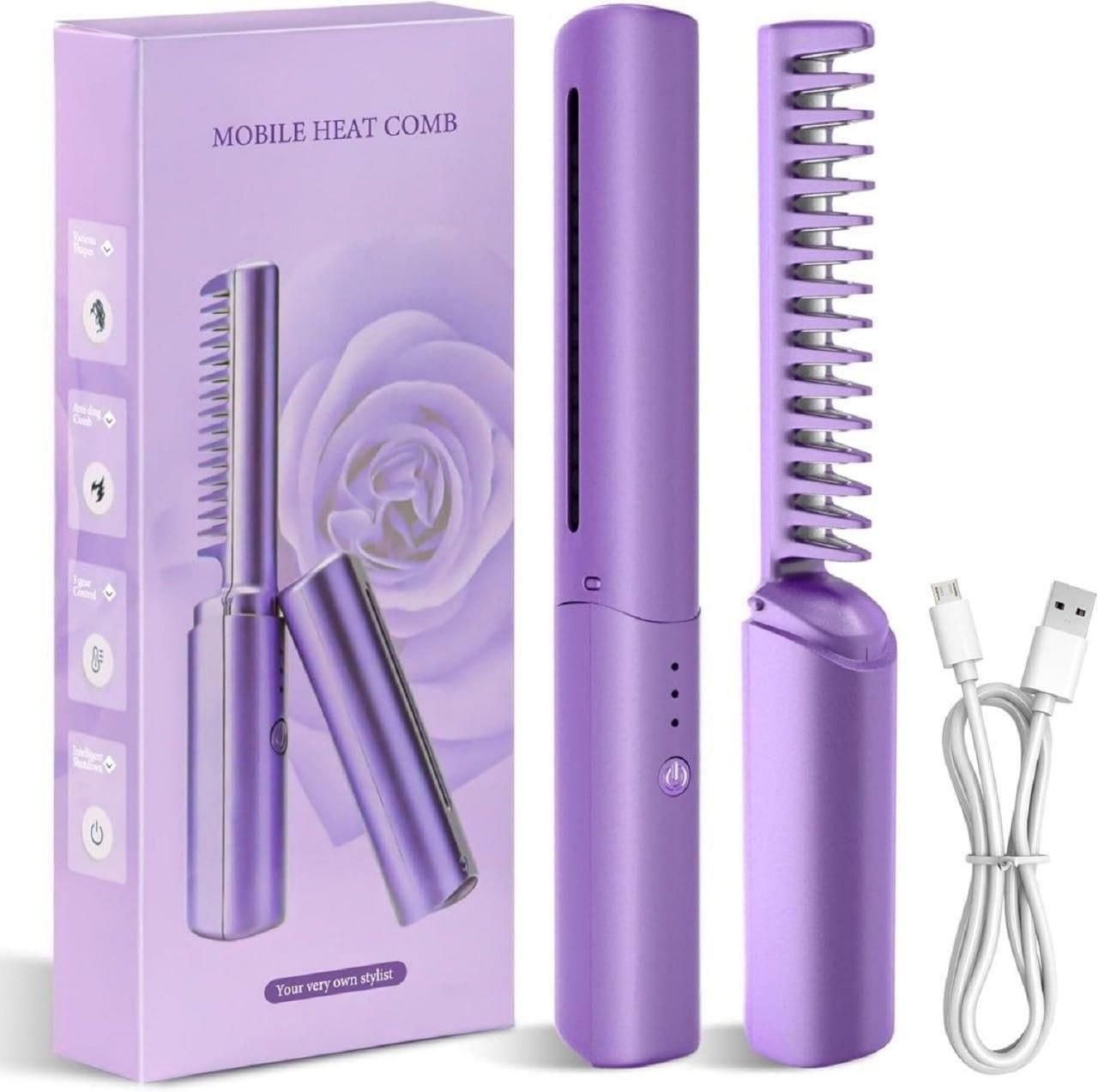 Mini Rechargeable Hair Styling Comb – Sleek & Frizz-Free Hair