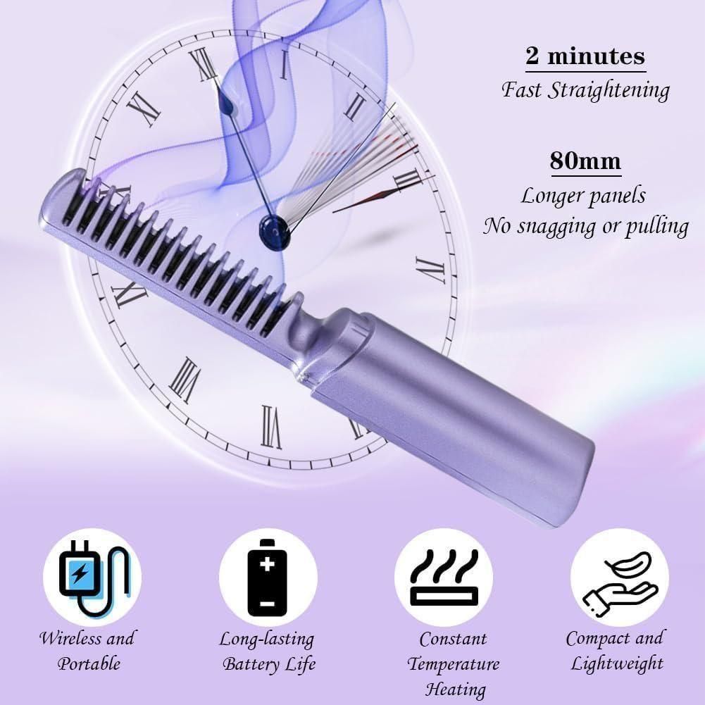 Mini Rechargeable Hair Styling Comb – Sleek & Frizz-Free Hair