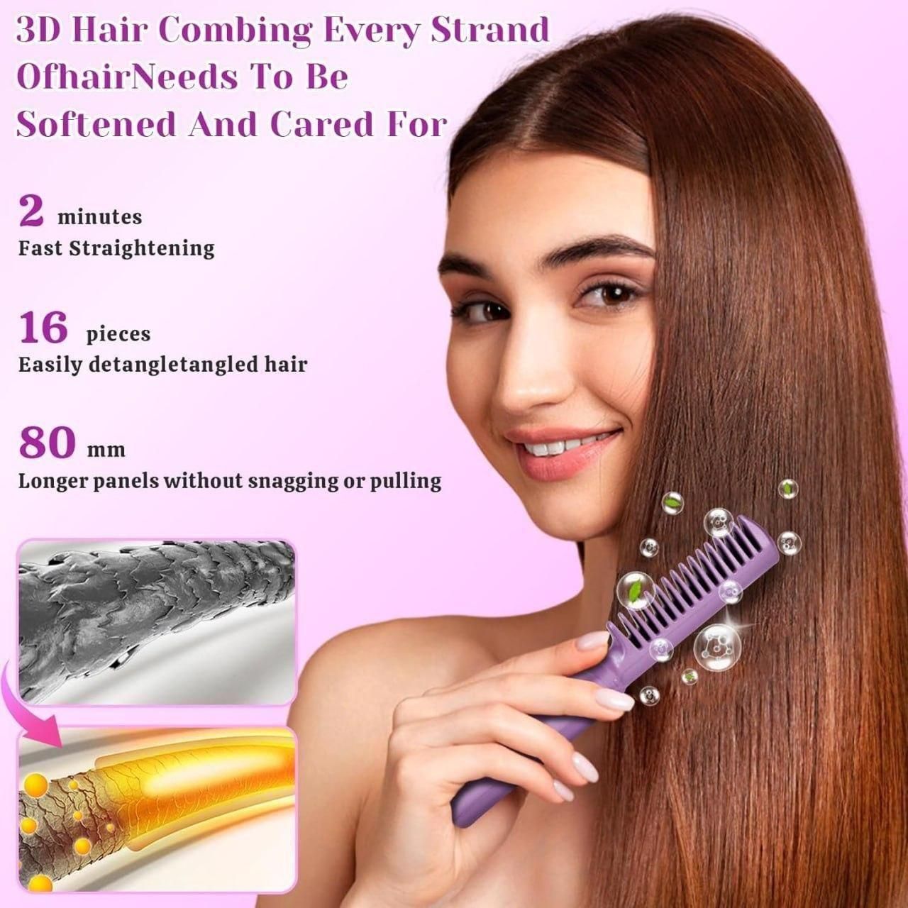 Mini Rechargeable Hair Styling Comb – Sleek & Frizz-Free Hair