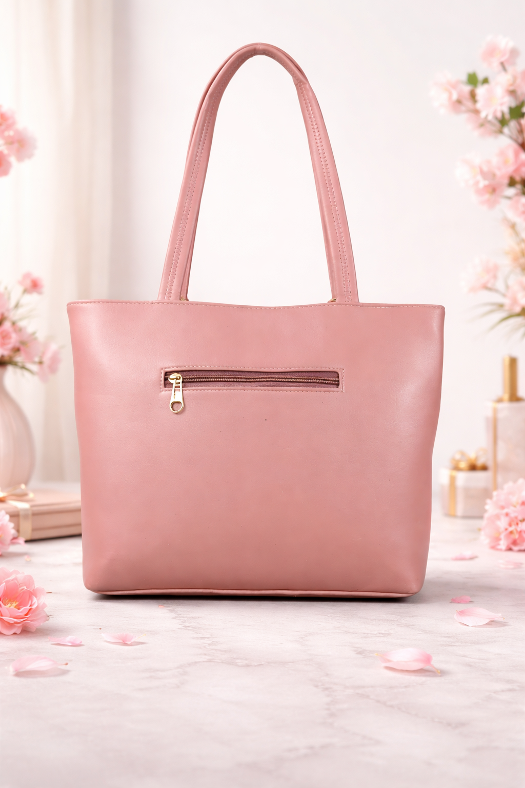 Blush Pink Women’s Tote Bag – Elegant Everyday Handbag