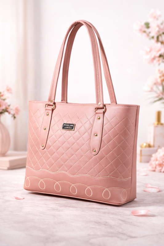 Luxury Blush Pink Handbag for Women – Stylish & Spacious