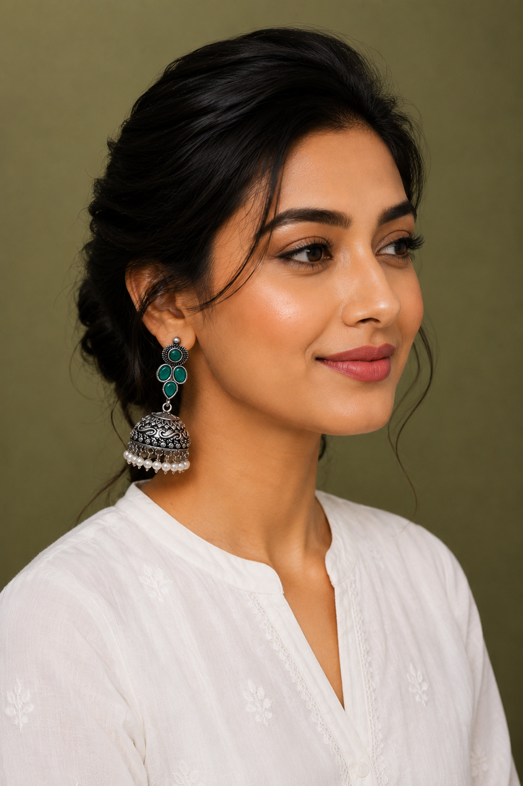 Emerald Rani Jhumkas