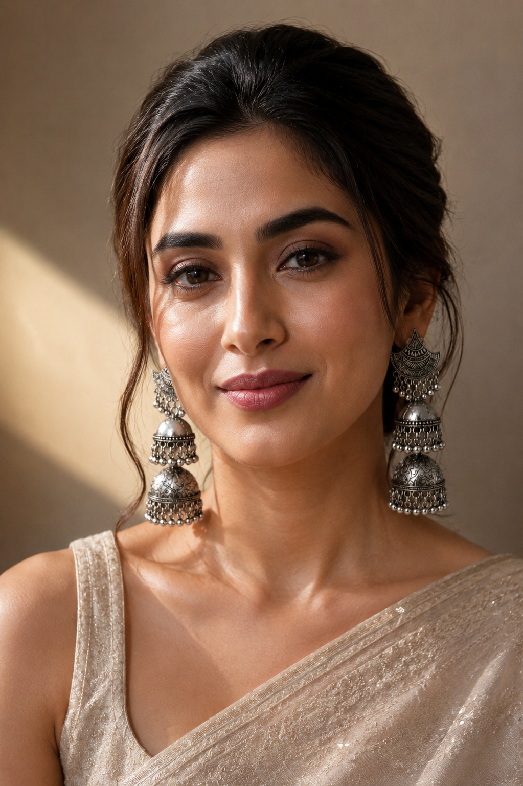 Zari Texture Jhumkas