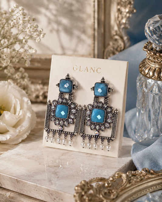 Aasmani Pearl Danglers
