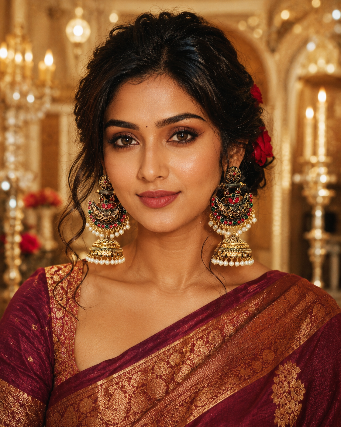 Regal Rose Jhumkas