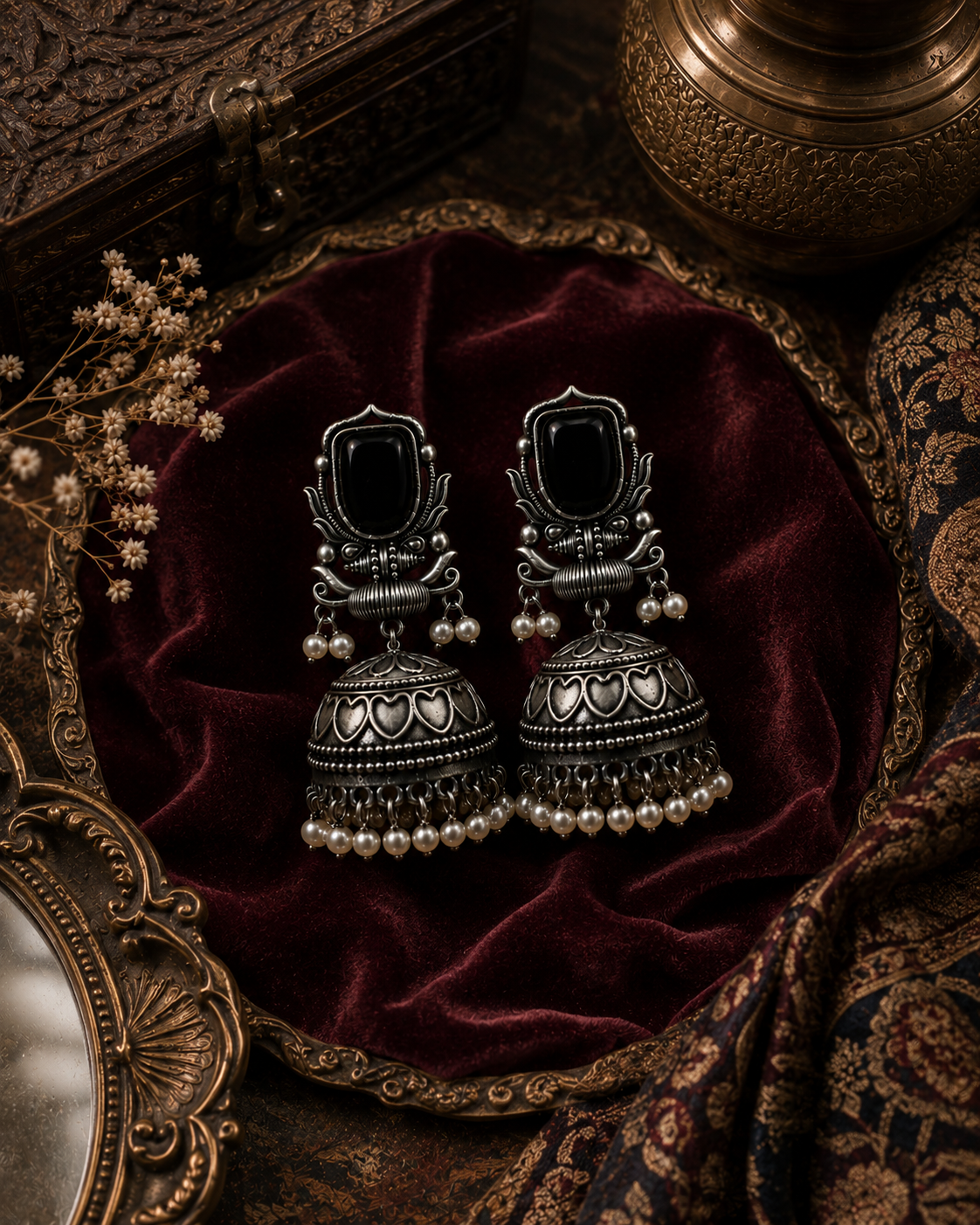 Noor Pearl Jhumkas