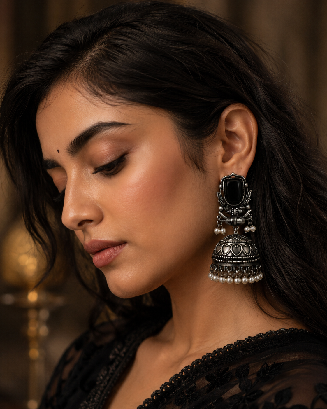Noor Pearl Jhumkas