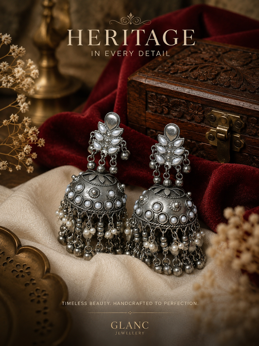 Mughal Pearl Jhumkas