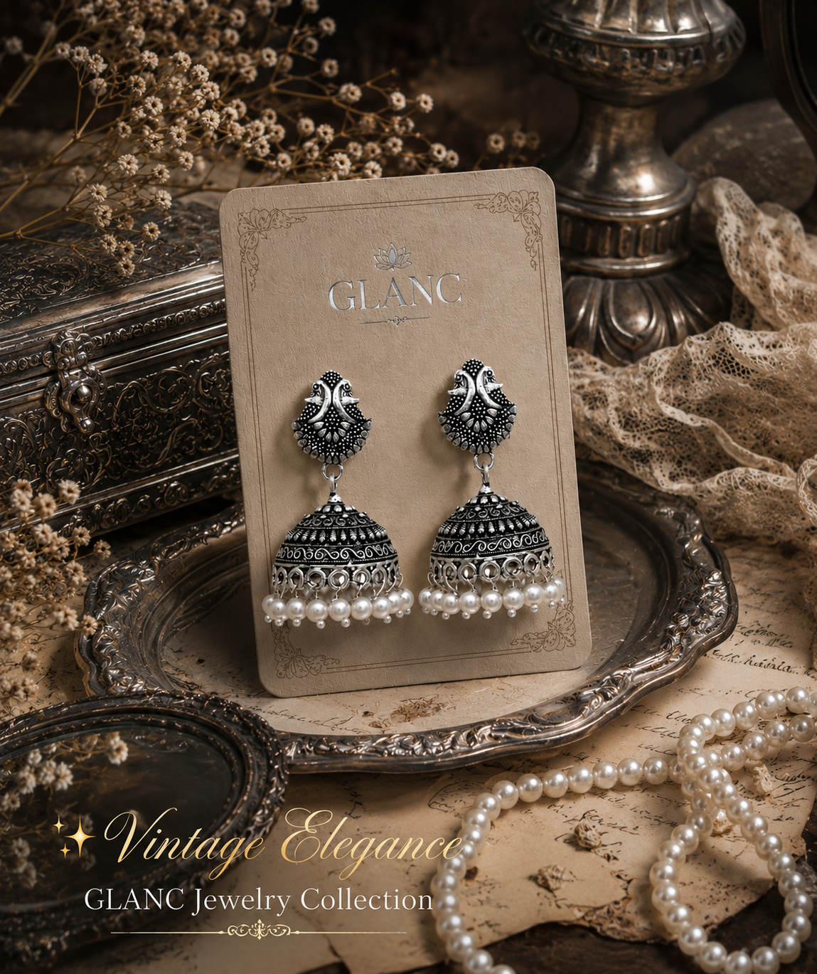 White Pearl Jhumkas