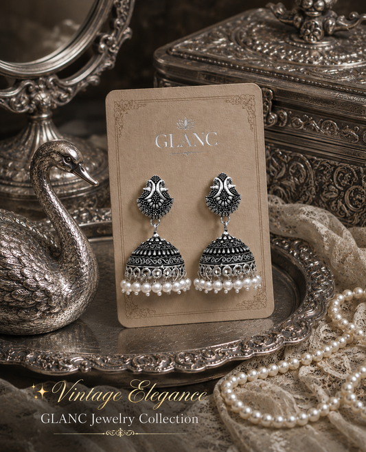 White Pearl Jhumkas