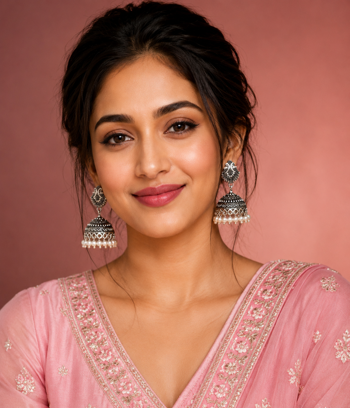 White Pearl Jhumkas