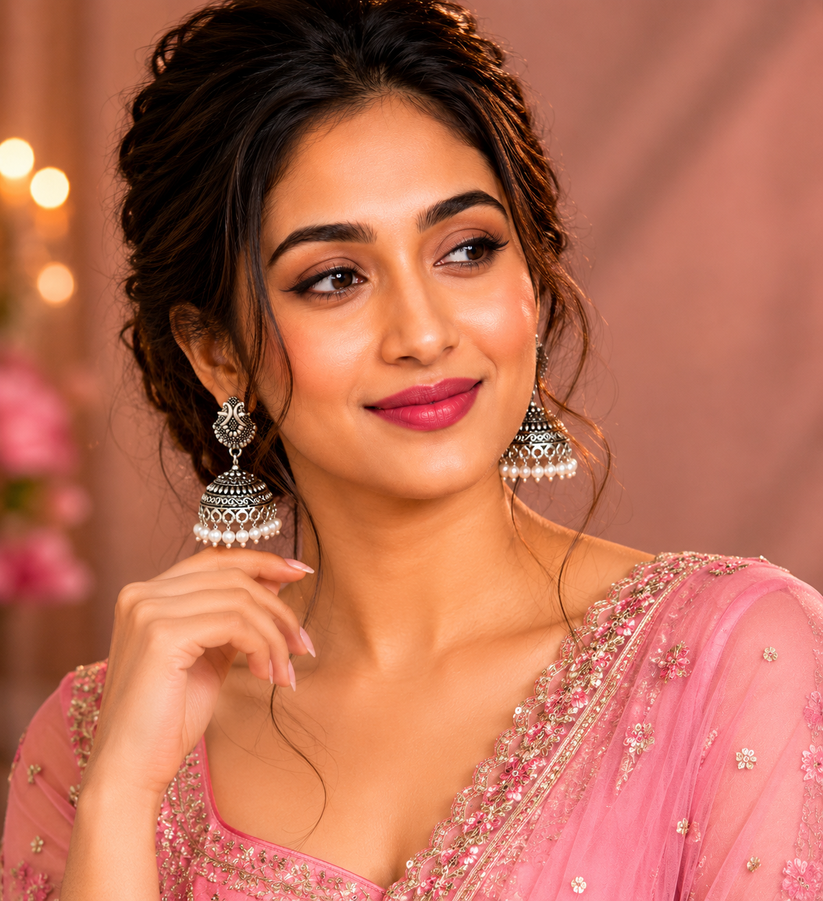 White Pearl Jhumkas