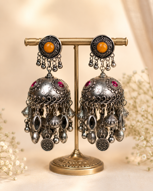 Mughal Amber Danglers