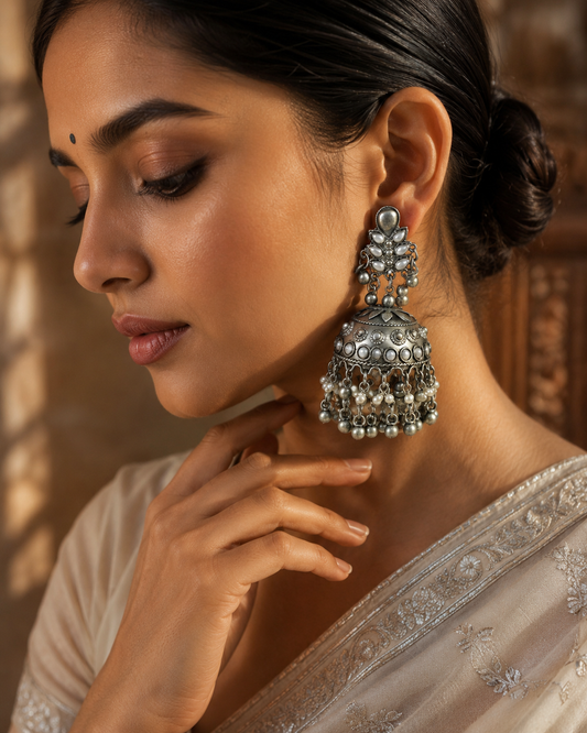 Mughal Pearl Jhumkas