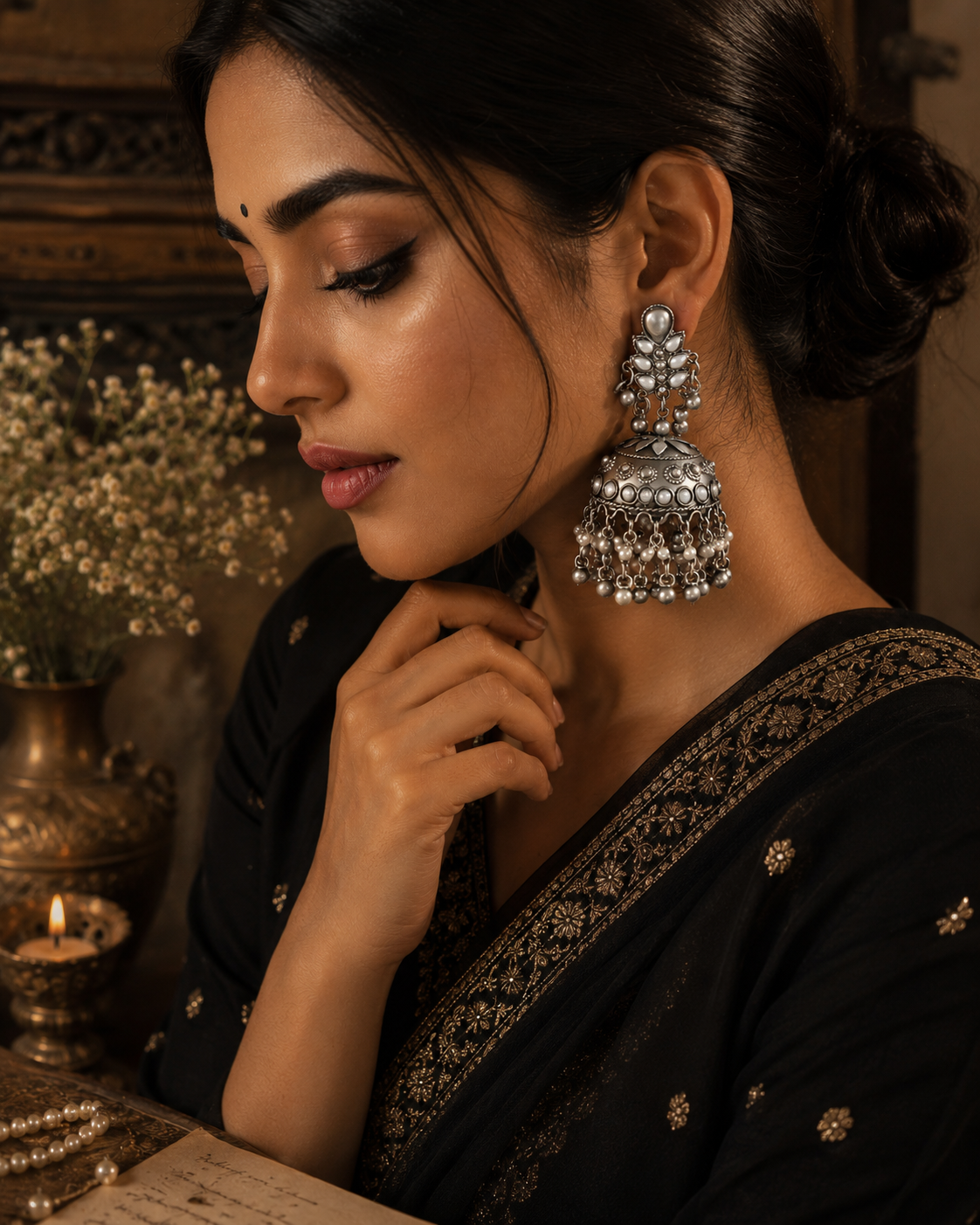 Mughal Pearl Jhumkas