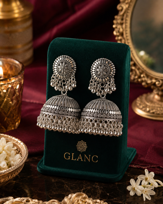 Silver Zarmina Jhumkas