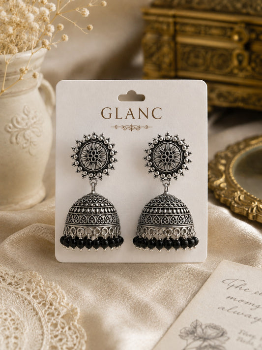 Black Pearl Jhumkas