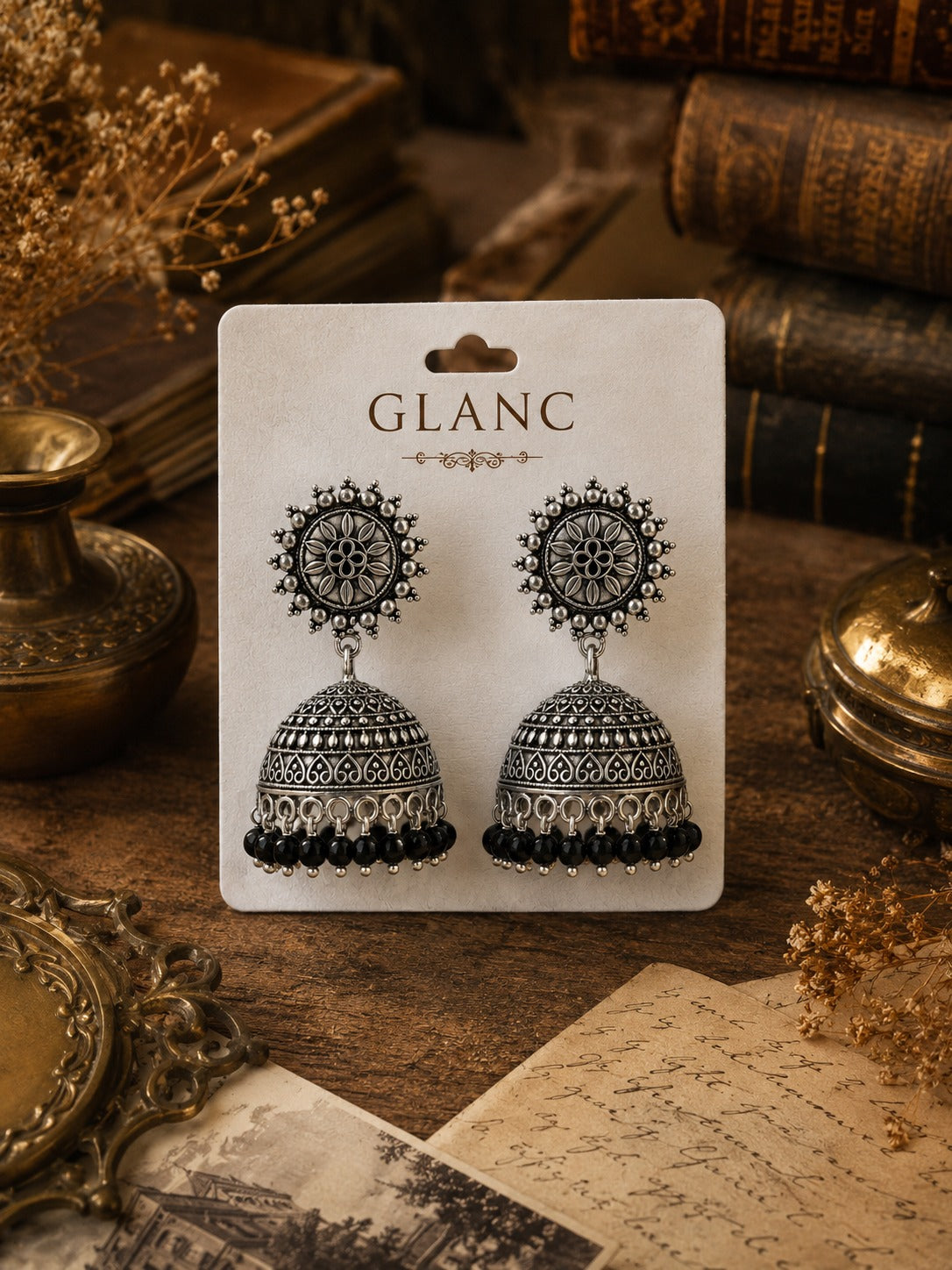 Black Pearl Jhumkas
